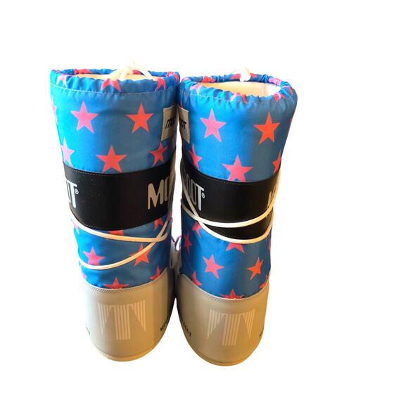 Moon Boot Icon Retrobiker Pink Stars Snow Boots Womens Size 10 to 11.5 NEW - Picture 5 of 9